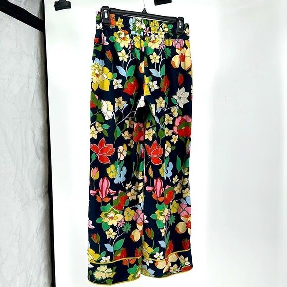 Woman’s kate spade new york XXS Flower Bed Twill Pants Flower Patterns Wide Leg - Picture 5 of 14